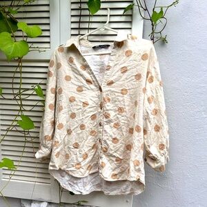 Zara polka dot casual shirt